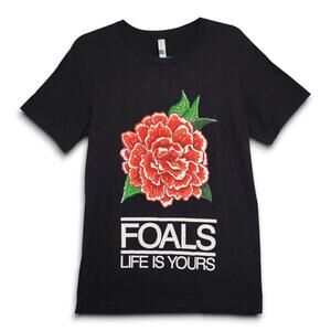Foals‎ Life Is Yours Tour Band T Shirt Black Graphic Print Men Size M
